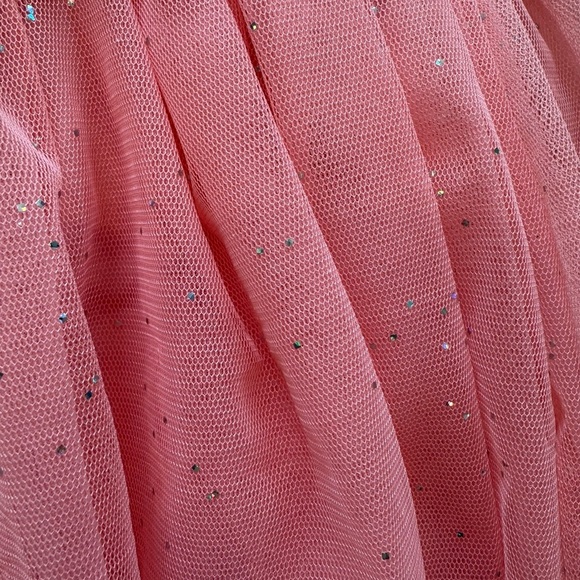 Popatu Toddler 2T Sequin Tulle Party Dress – Pink & Gold Sparkle Dress Fancy - Picture 5 of 11
